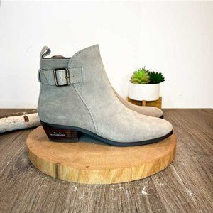 *NWT Blondo | Saddie Tan Suede Waterproof Buckle Heeled Ankle Boots B6731 Size 8
